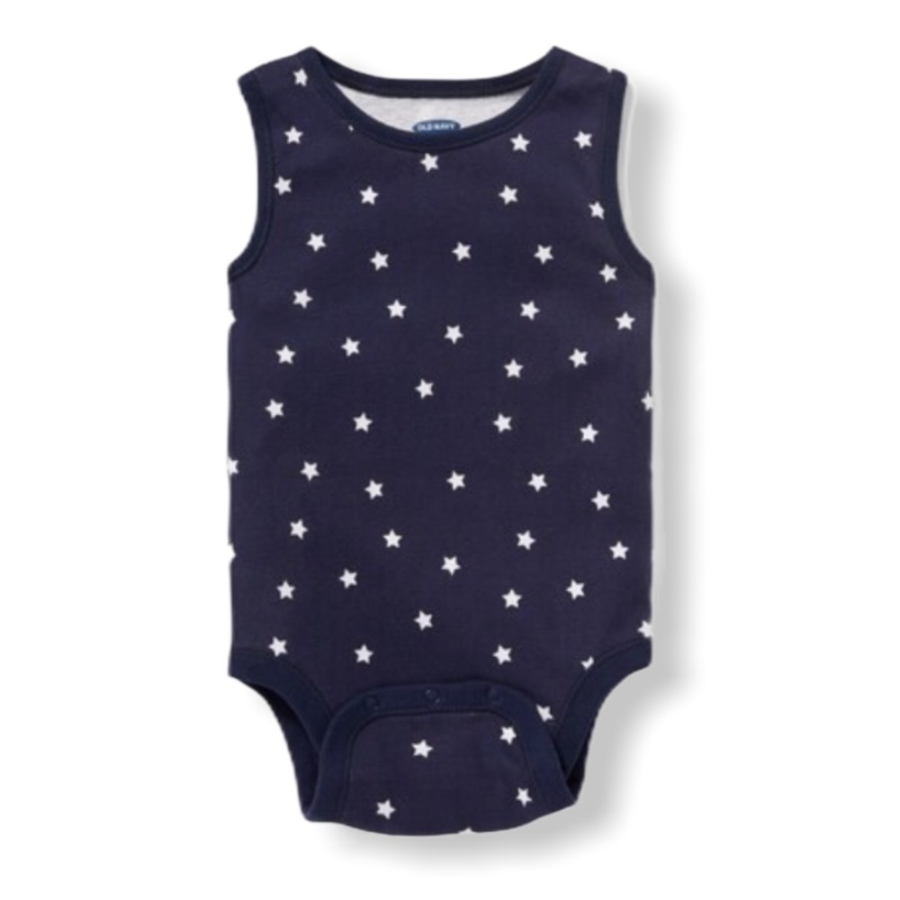 Old Navy Sleeveless Navy Star Onesie 0-3 Months